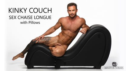 Black Detachable Kinky Couch Sex Chaise with Love Pillows