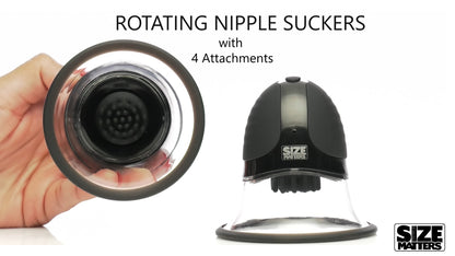 10X Rotating Nipple Suckers with 4 Attachments