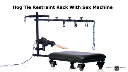 Hog Tie Restraint Rack with Sex Machine