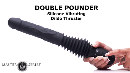 Double Pounder Silicone Vibrating Dildo Thruster