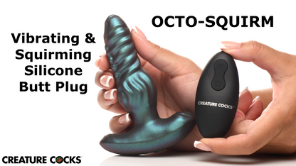 Octo-Squirm Vibrating & Squirming Silicone Anal Plug
