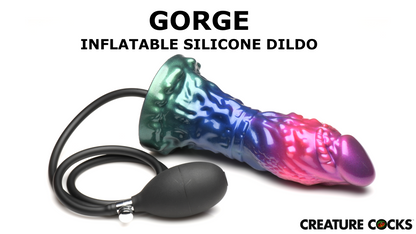 Gorge Inflatable Silicone Dildo
