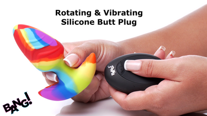 Rotating and Vibrating Silicone Butt Plug