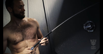 Apex Shower Set Shower Enema Kit video, the diverter on a shower line feeding the nozzle, Fort Troff gay gear at Boyzshop