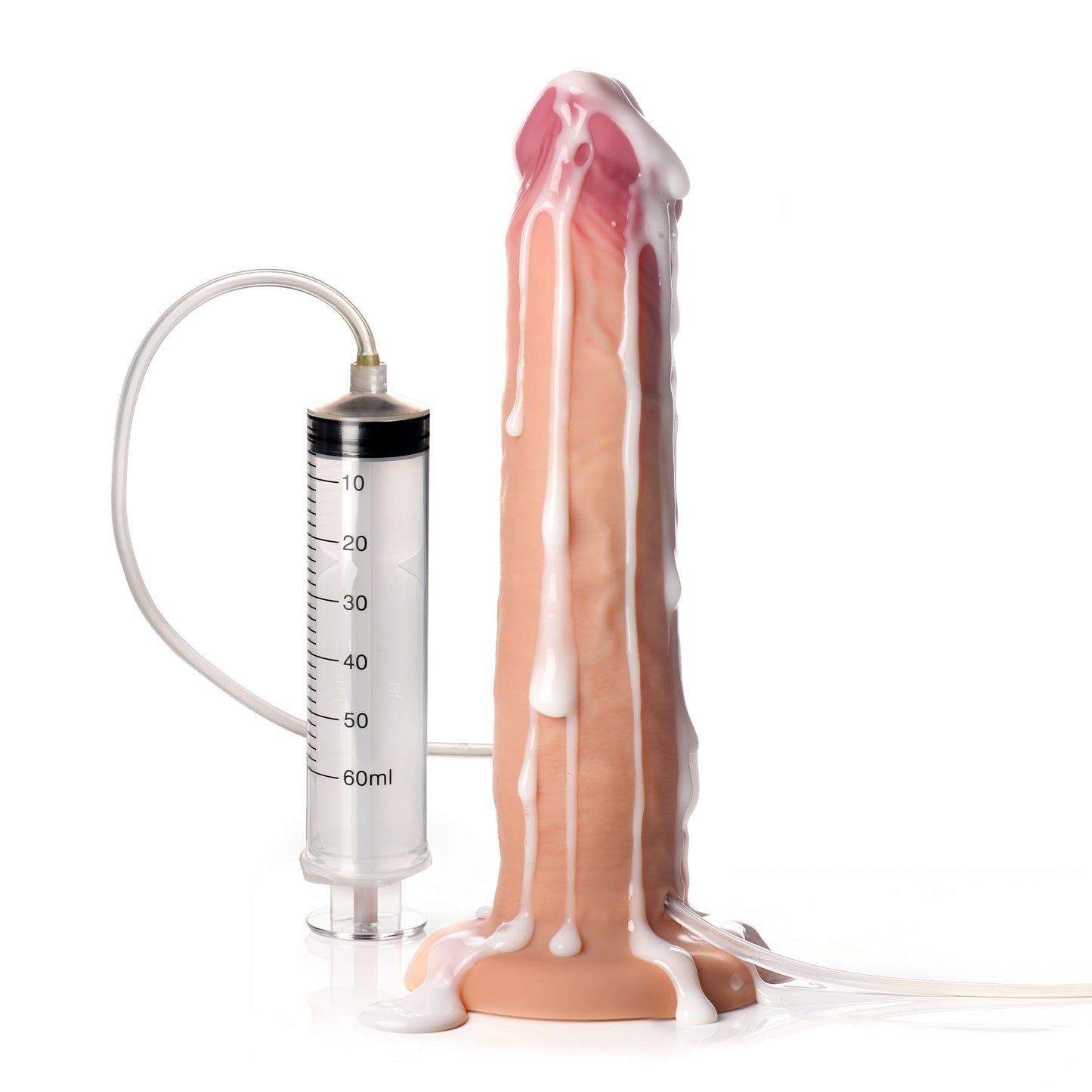60mL load syringe included with the real skin squirting dildo