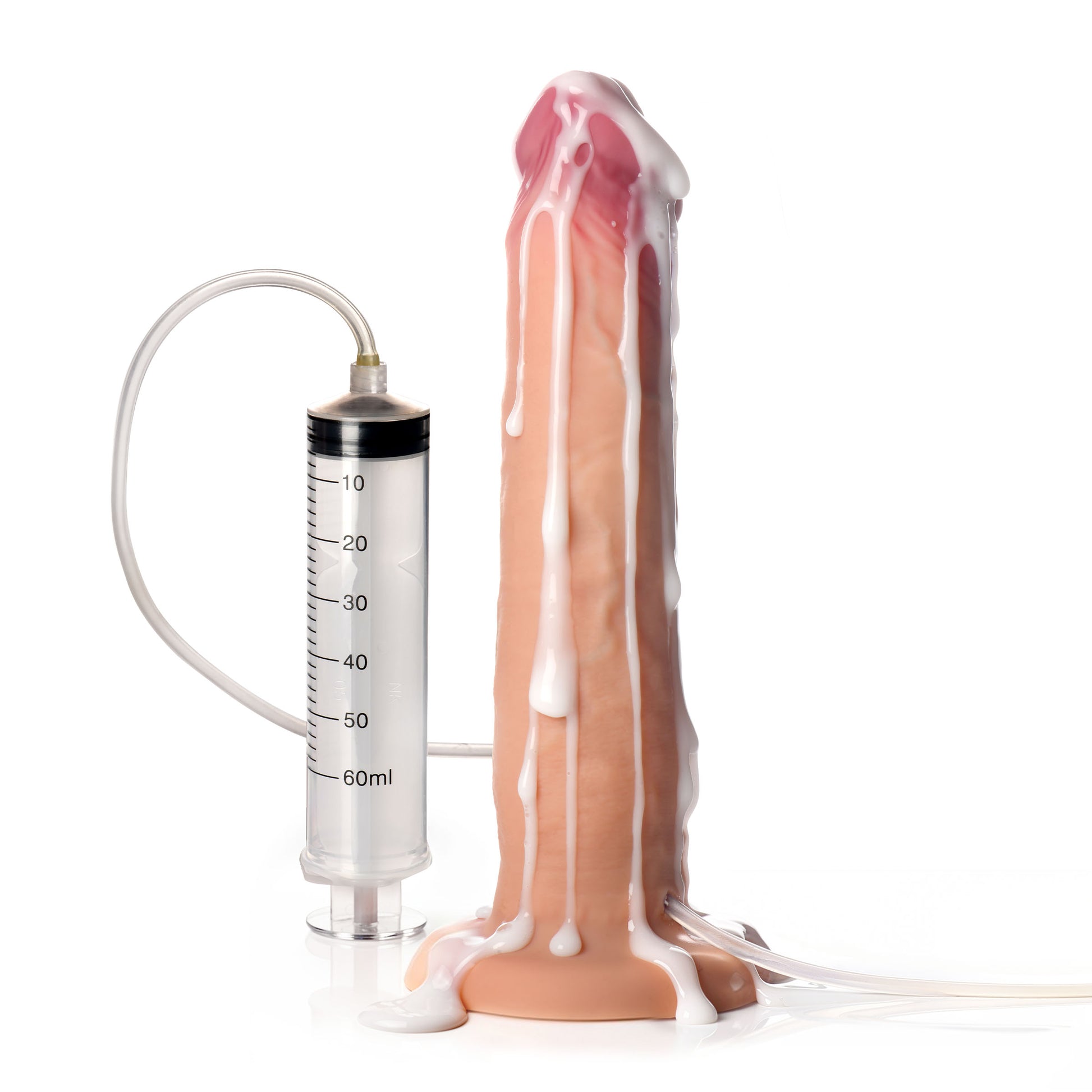 60mL load syringe included with the real skin squirting dildo