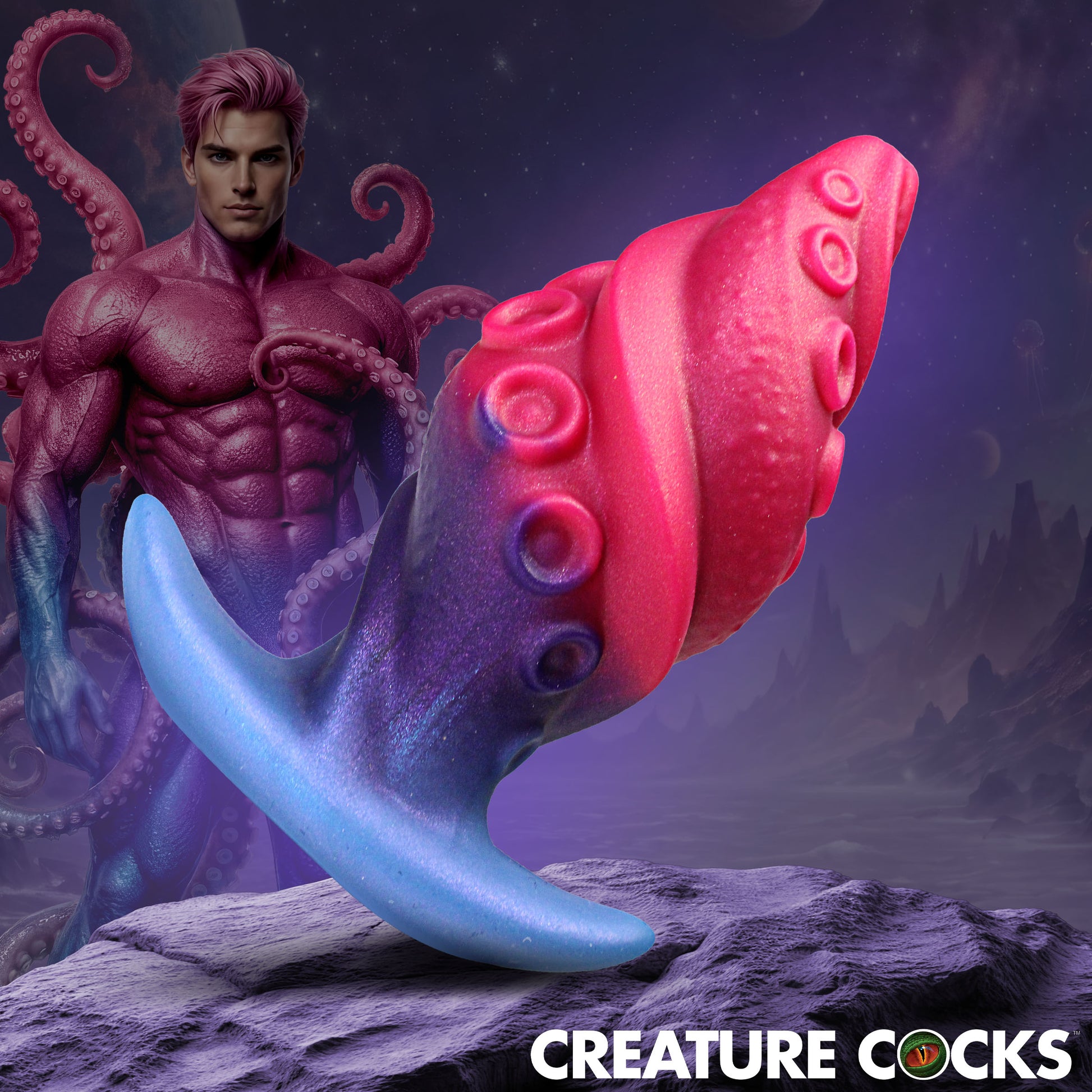 Tenta Plug girthy tentacle butt plug for men in deep-sea gradient