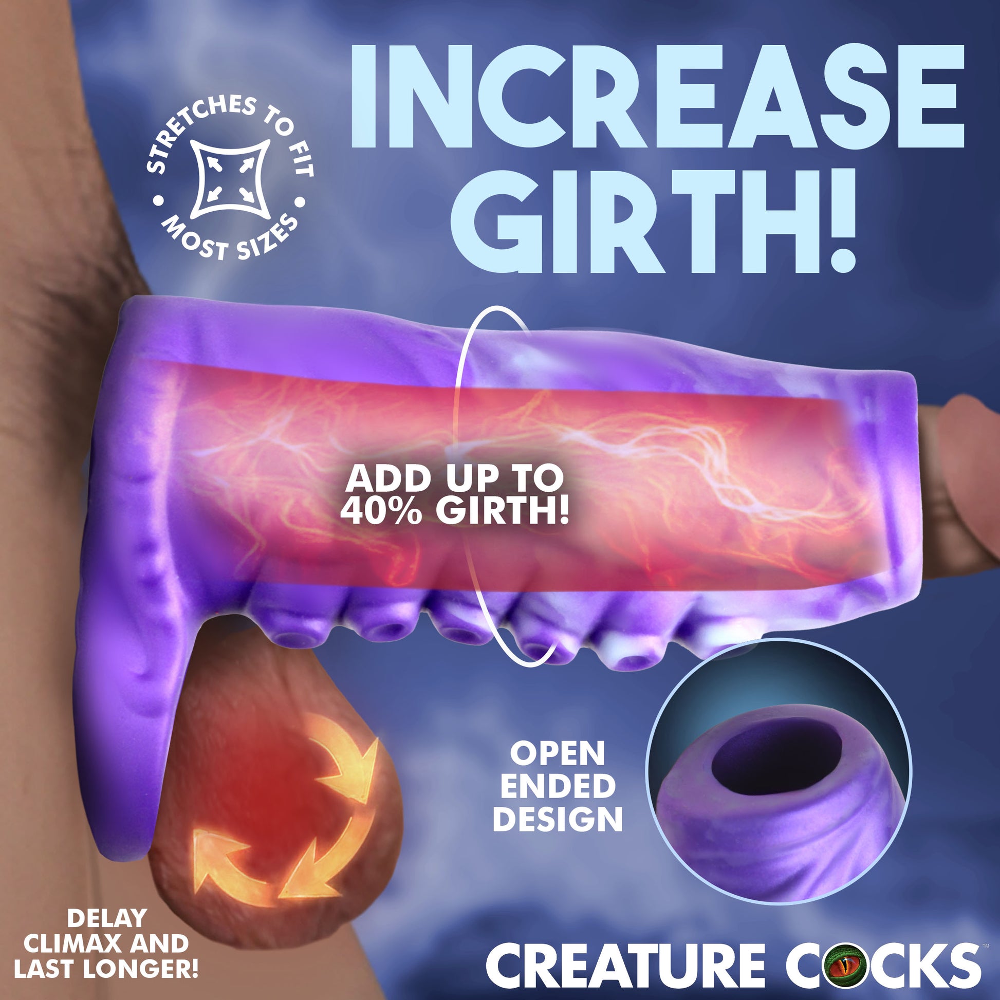 Ribbed interior stroking your cock inside the Tenta-Thick