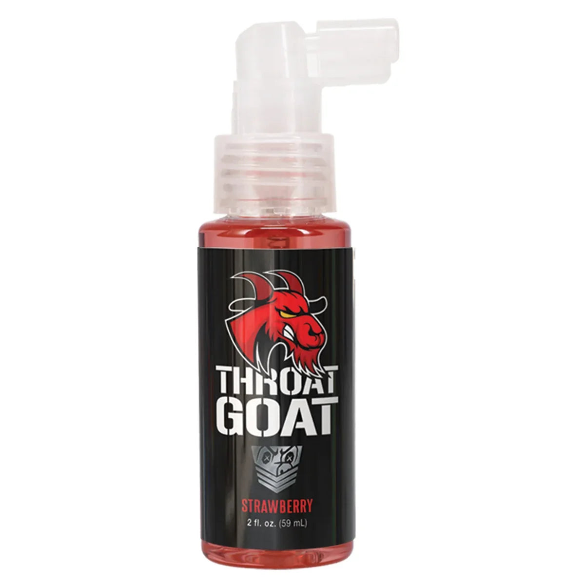 Throat Goat deep throat desensitizing spray 2 oz, Strawberry flavor bottle, Fort Troff