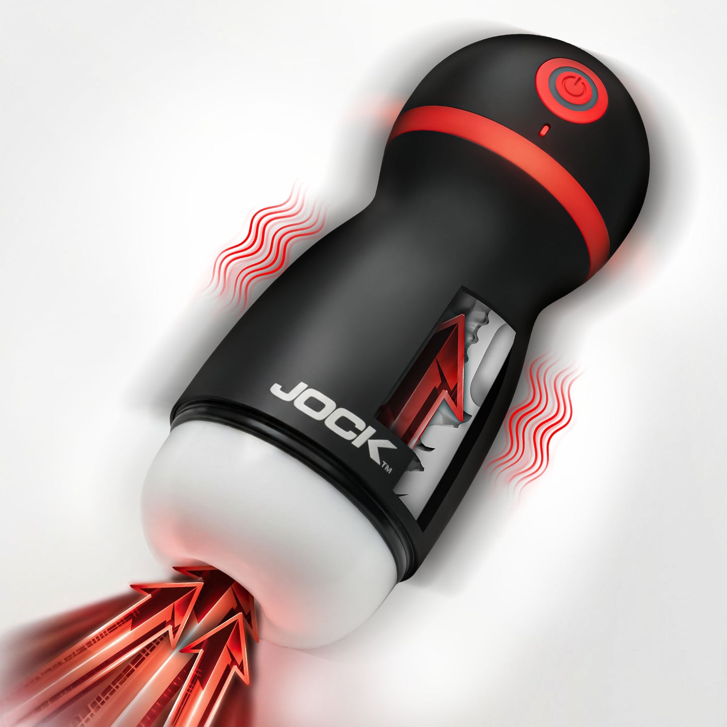 Red colorway detail on the Ultra Suck stroker