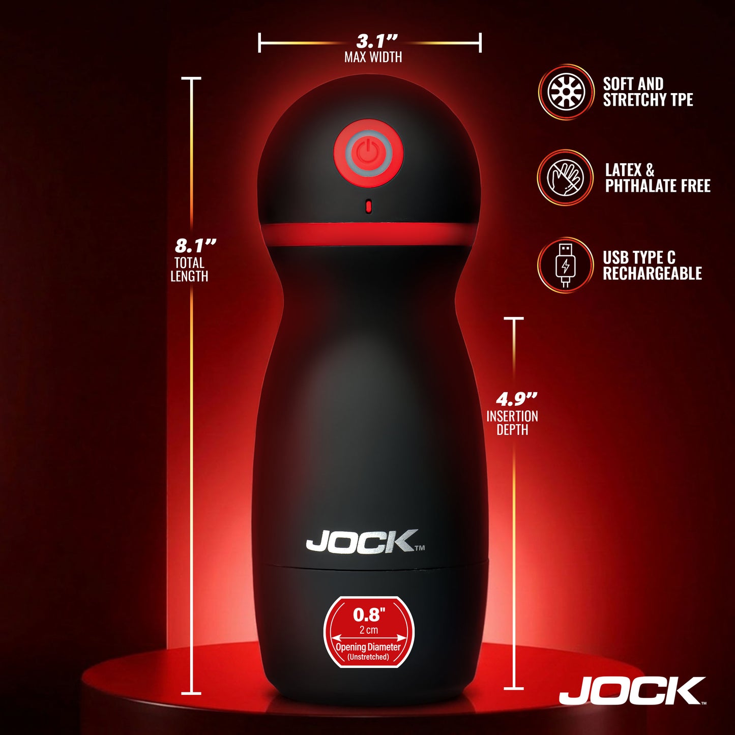 USB rechargeable splashproof Ultra Suck stroker