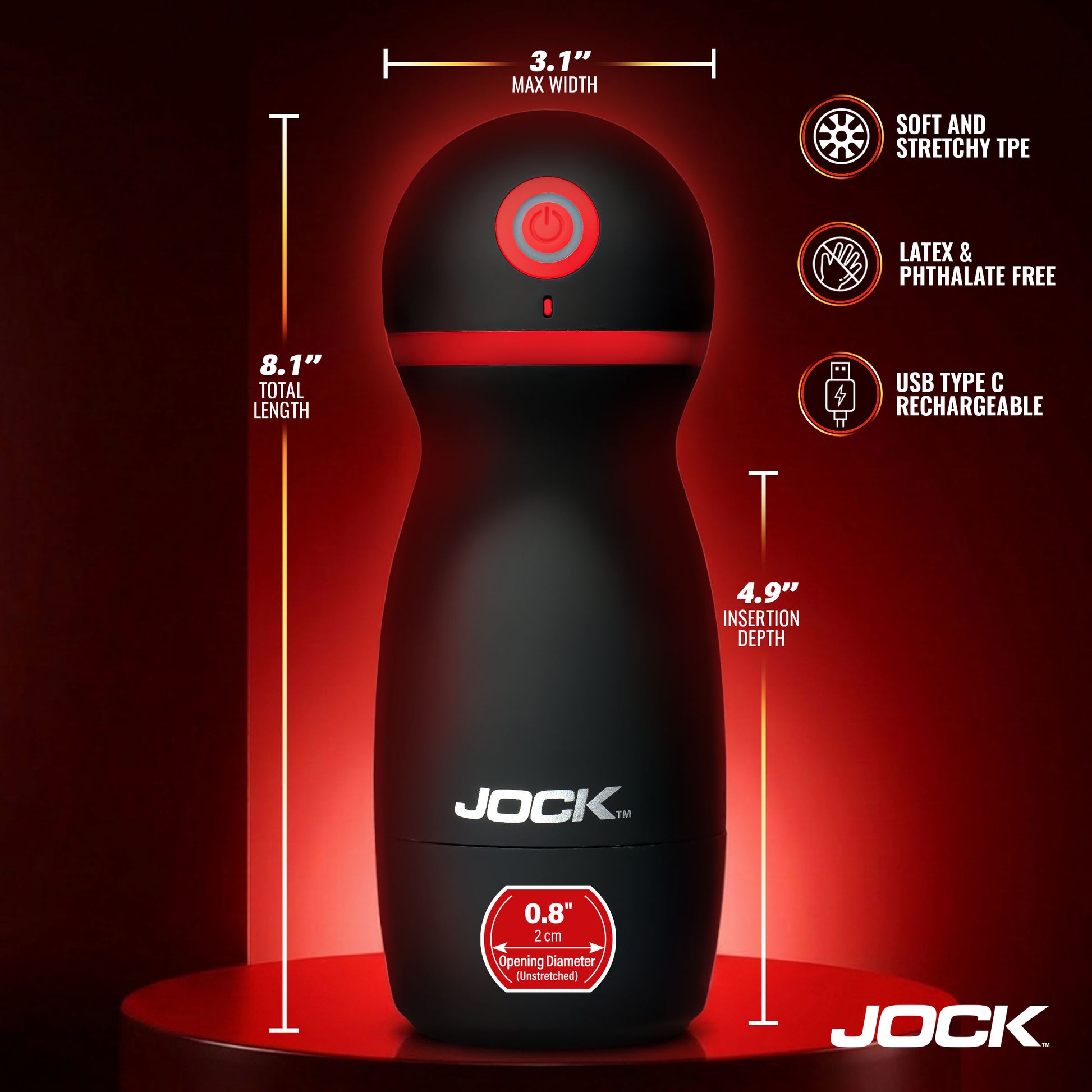 USB rechargeable splashproof Ultra Suck stroker