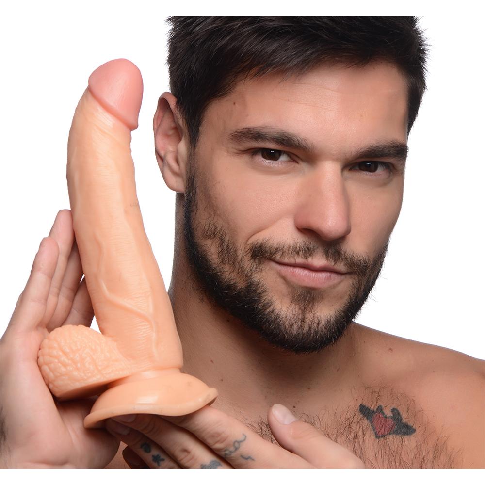 7.5 Inch Curved Dildo with Balls
