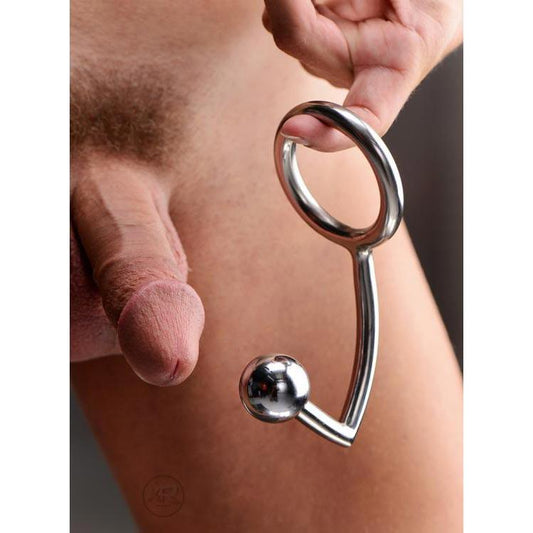 Stainless Steel Anal Intruder Cock Ring