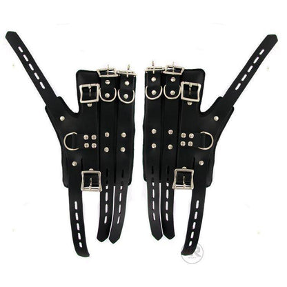 Strict Leather Four-Buckle Suspension Cuffs