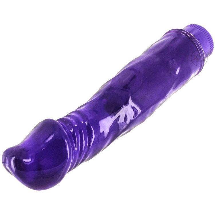 Smooth Purple Vibrating Dildo