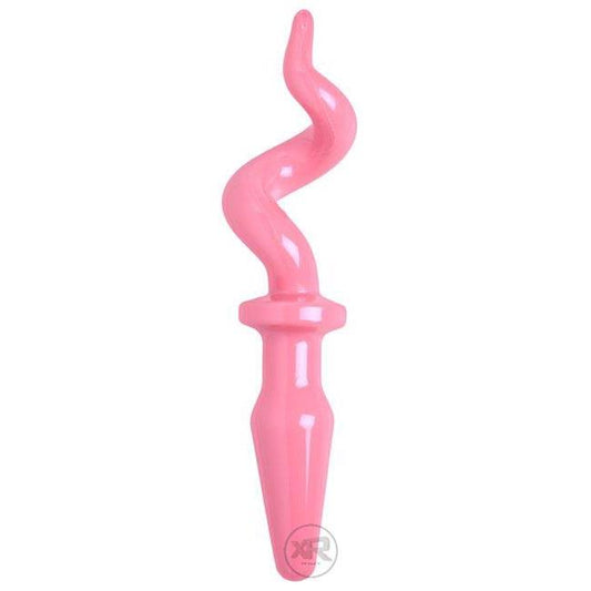 Pink Pig Tail Butt Plug