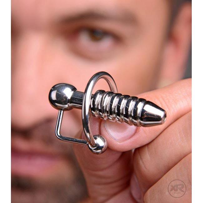 XL Ribbed Urethral Penis Plug with Hollow Core Boyzshop XL Ribbed Urethral Penis Plug with Hollow Core Boyzshop