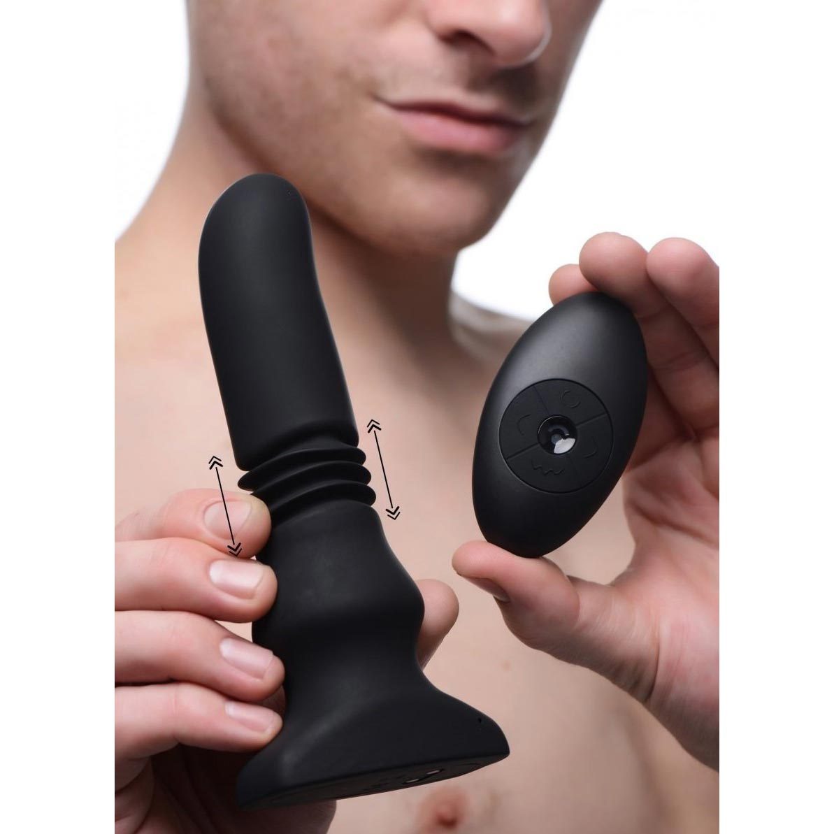 Silicone Vibrating and Thrusting Plug with Remote Control Boyzshop Silicone Vibrating and Thrusting Plug with Remote Control Boyzshop