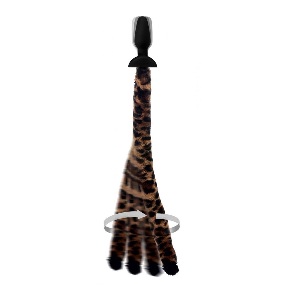 Remote Control Wagging Leopard Tail Anal Plug and Ears Set