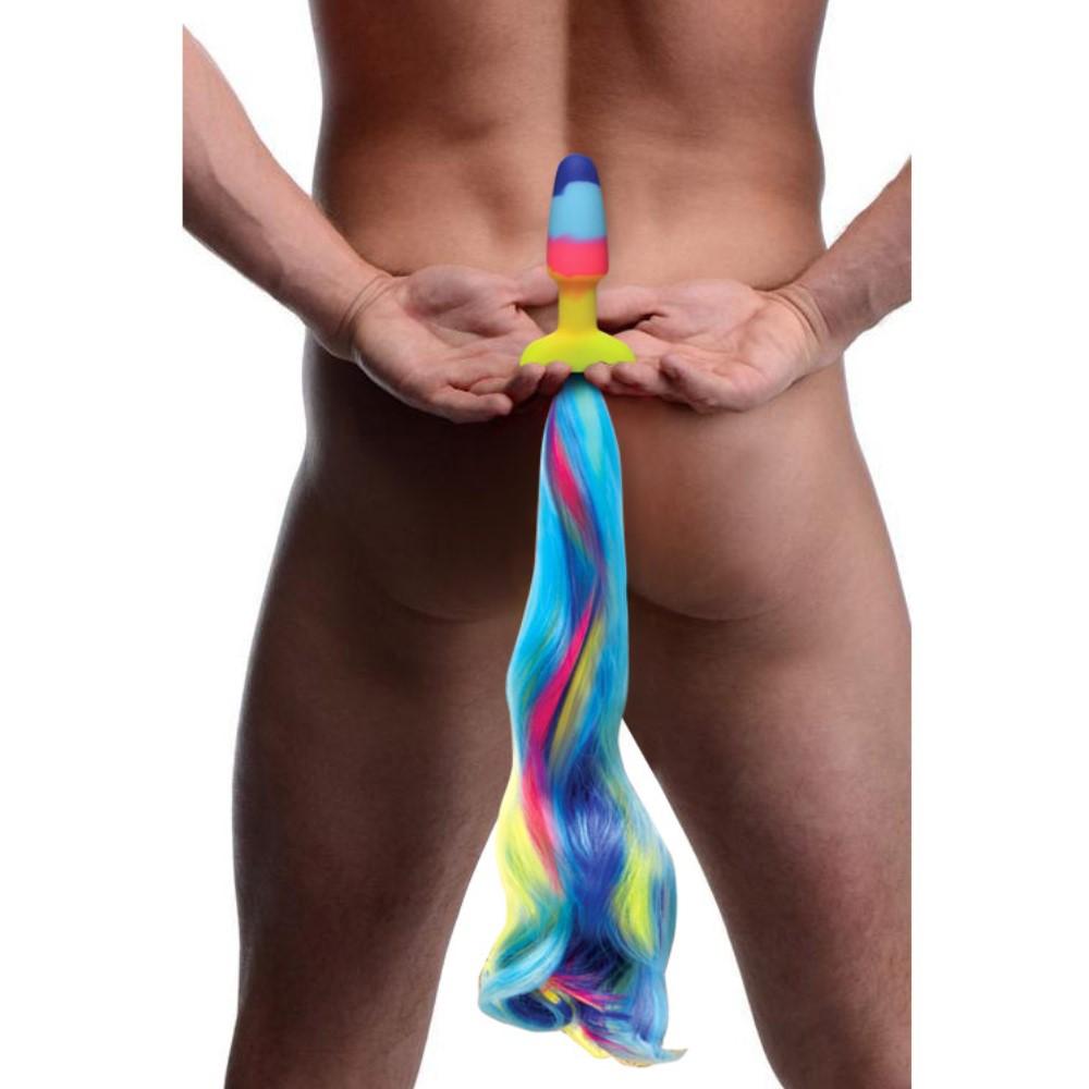 Rainbow Unicorn Tail Anal Plug