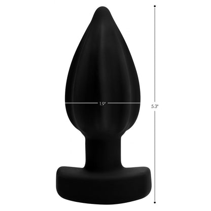 The Assterisk 10X Ribbed Silicone Remote Control Vibrating Butt Plug