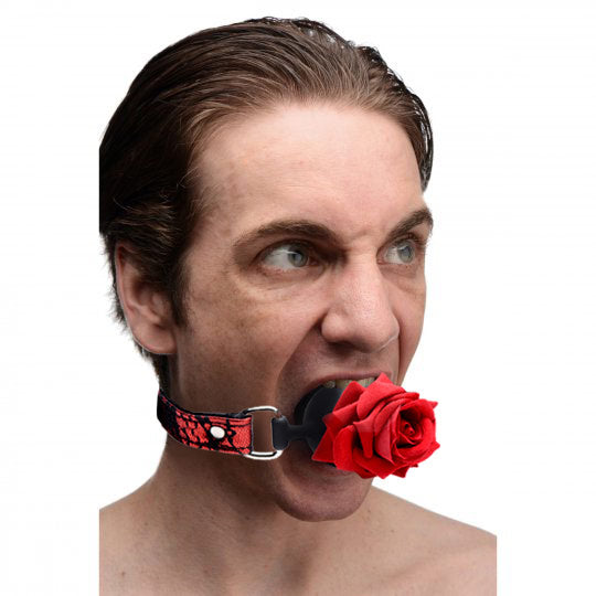 Silicone Ball Gag with Rose