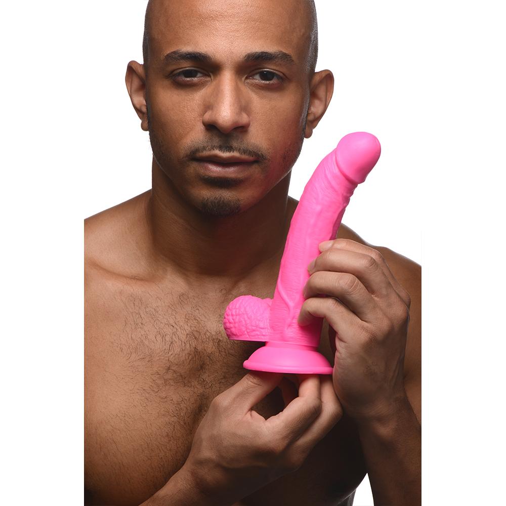 7.5 Inch Curved Dildo with Balls