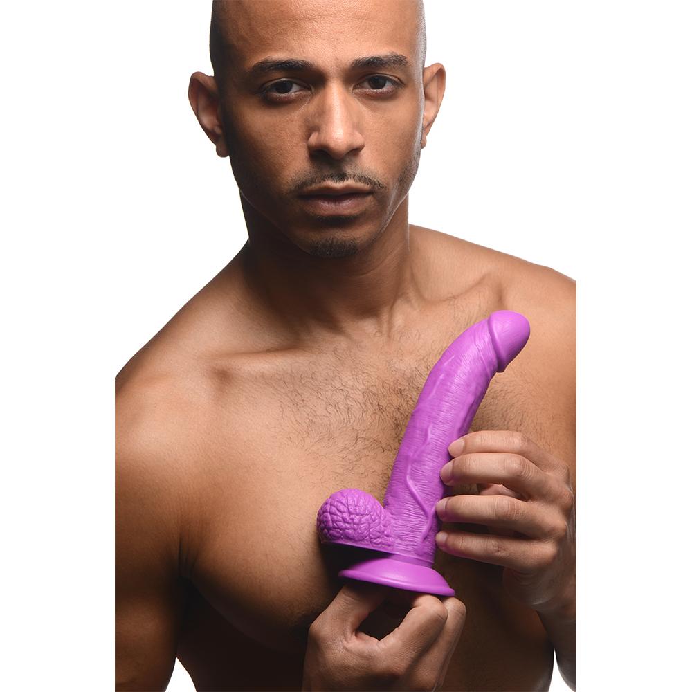7.5 Inch Curved Dildo with Balls