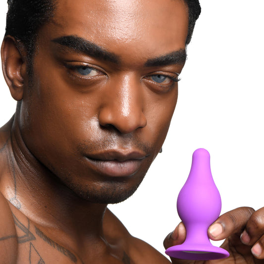 Squeezable Tapered Anal Plug