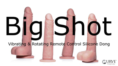 Vibrating and Rotating Remote Control Silicone Dildo with Balls