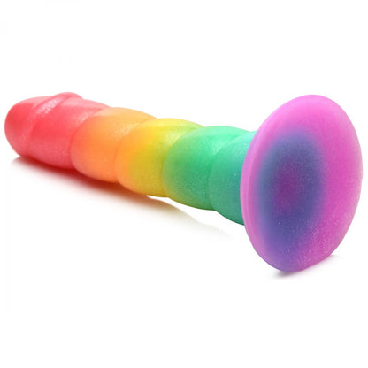 Swirl Rainbow Silicone Dildo