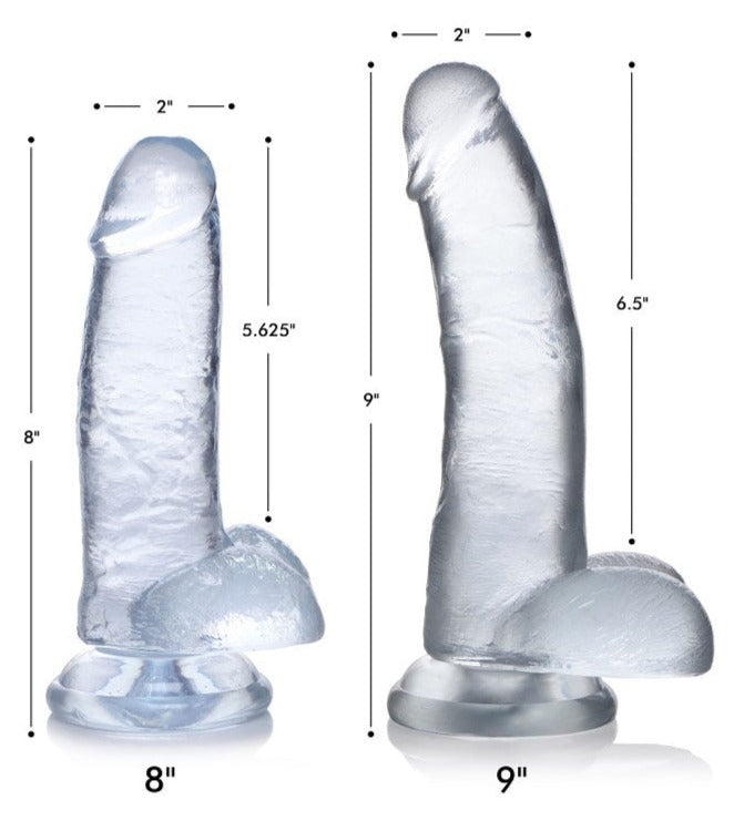 Clear C-Thru Dildo with Balls