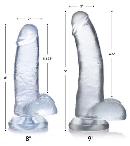 Clear C-Thru Dildo with Balls