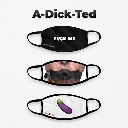 Adam4Adam Face Mask 3-Pack Shake A-Dick-Ted