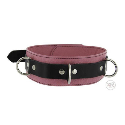 Strict Leather Deluxe Black/Pink Locking Collar