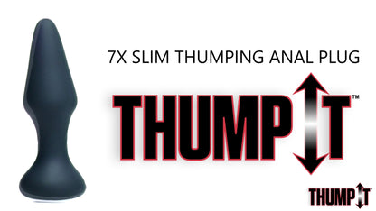 7X Slim Thumping Silicone Anal Plug