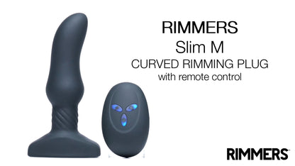 Slim M Curved Rimming Plug With Remote Control
